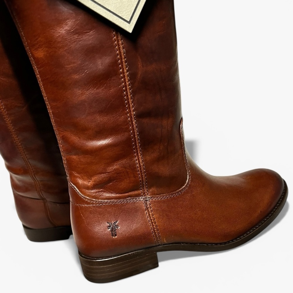 NEW with Box FRYE Melissa Button Equestrian Style Brown Leather Boots | Size 5.5 - Picture 6 of 15